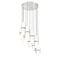 Z-Lite Cayden Chandelier, 11-Light, 24 In.W x 16.75 In.H, Brushed Nickel/Clear + Etched Opal 1946P-11R-BN - alternate 2